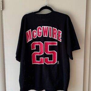 Vintage Mark McGwire Black Baseball Jersey XL Mesh 90s St Louis Cardinals MLB